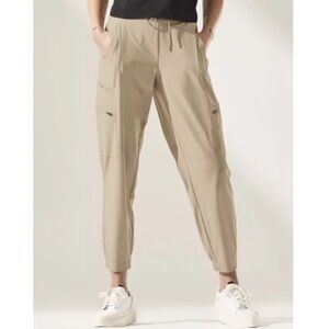 Athleta Go Far Travel Pant Cargo Joggers” Tan
